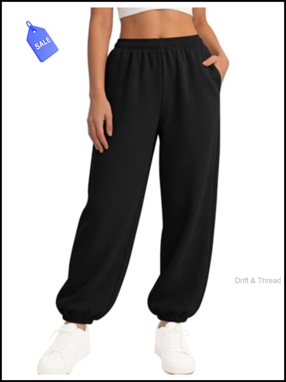 Women's Baggy Fleece Joggers Wide Leg Sweatpants Cuffed Lounge Pants